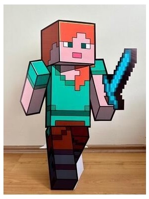 Okart Tasarım Minecraft Alex Masaönü Ayaklı Pano