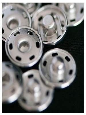 Klinkshop Dikme Çıtçıt-15 MM-6ADET-GÜMÜŞ Renk (nikel free)