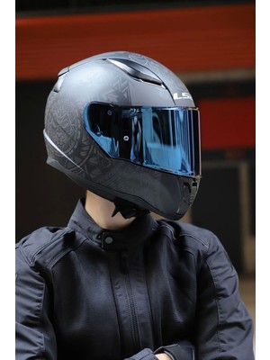 LS2 Rapid 2 Takaroa Mat Siyah Kask XL Beden Hipoalerjenik İç Astar ve Geliştirilmiş Havalandırma