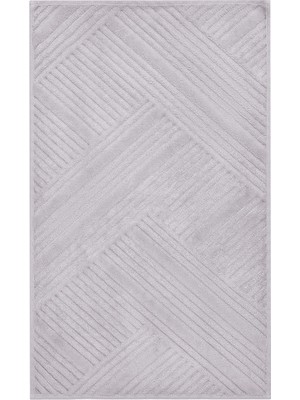 Bluenity Braid  Pamuklu 2'li Banyo Paspası 60X100+50X60 cm - Gri