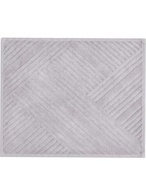 Bluenity Braid  Pamuklu 2'li Banyo Paspası 60X100+50X60 cm - Gri