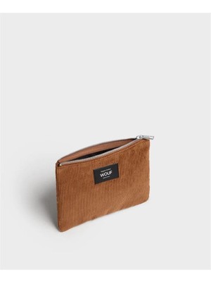 Wouf Clutch, El Çantası Pouch Corduroy Caramel