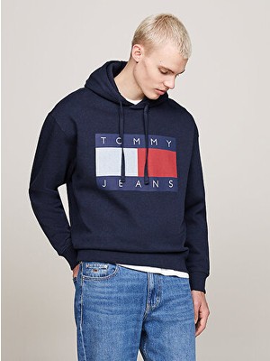 Tommy Hilfiger Tjm Rlx Melange Flag Hoodıe