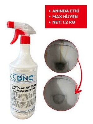 DNC Wc Lavabo Temizleyici Sarı Leke Giderici -Ol Wc Antisarı