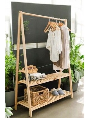 Konfeksiyon Elbise Askılık Iki Raflı 148 x 106 cm