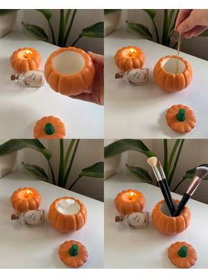 Yeyu Candles Pumpkin Box And Tealight Candle & Match Set