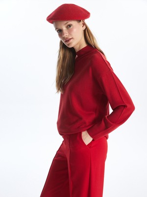 Lcw Modest Kadın Yarım Balıkçı Yaka Düz Triko Tunik