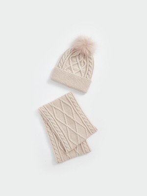 Lcw Accessorıes Ponpon Detaylı Kız Çocuk Bere ve Boyunluk Takım