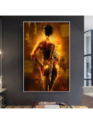 Tosbart Dekoratif Fıre Woman Kanvas Tablo