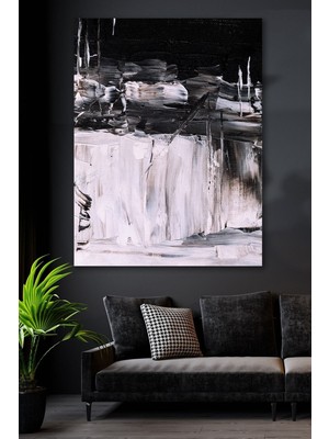 Tosbart Black & White Sürreal Kanvas Tablo