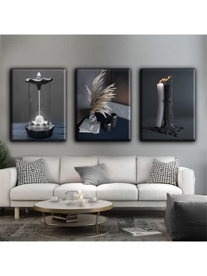 Tosbart Dekoratif Tablonuz Dekoratif Şık Modern Kanvas Tablo Kombin H1