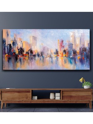Tosbart Dekoratif Sürreal Tasarım Şehir Kanvas Tablo