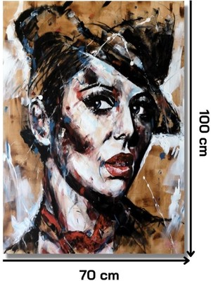 Tosbart Fransız Kadın Kanvas Tablo Salon Oturma Yatak Odası Ofis Antre Cafe Için Duvar Dekoru