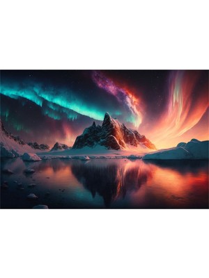 Tosbart Kutup Işıkları Aurora Kanvas Tablo