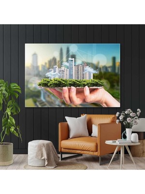 Tosbart Şehir Manzarası Şehir Planlama Emlak Ofisi Real Estate Kanvas Tablo