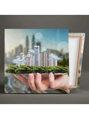 Tosbart Şehir Manzarası Şehir Planlama Emlak Ofisi Real Estate Kanvas Tablo