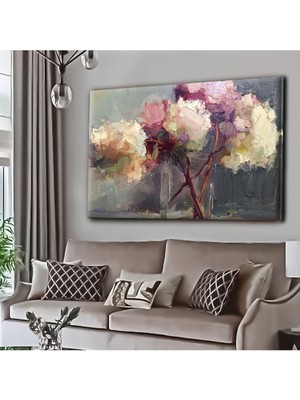 Tosbart Dekoratif Tablonuz Dekoratif Modern Şık Çiçek Kanvas Tablo E10