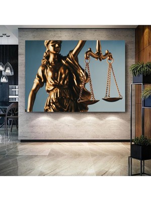 Tosbart Adalet ( Hukuk) Terazi Kanvas Tablo