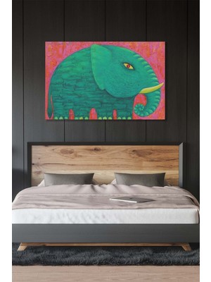 Tosbart Minik Fil Dekoratif Kanvas Tablo