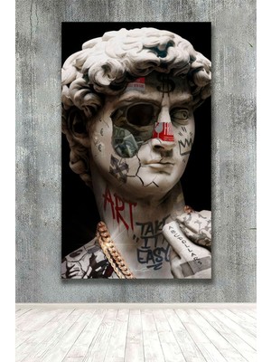 Tosbart Sculpture Art Dekoratif Kanvas Tablo