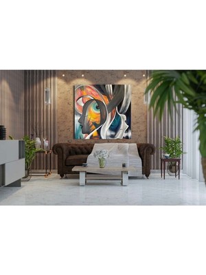 Tosbart Sanatsal Insan Ve Ölüm Kanvas Gülen Tablo