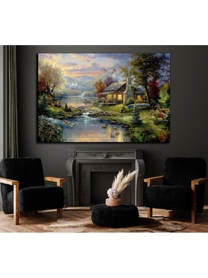 Tosbart Kanvas Tablo Doğa Manzara Modelli Dekoratif Şık Kanvas Tablo Modelleri