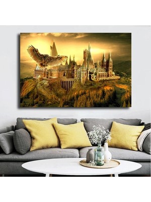 Tosbart Harry Potter Hogwarts Dekoratif Kanvas Tablo