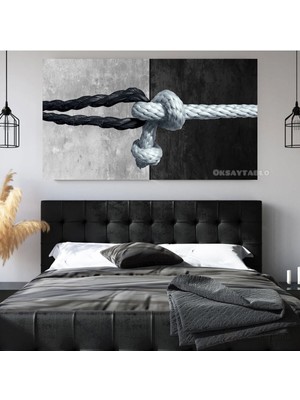 Tosbart Sadakat, Bağlılık Dekoratif Siyah Beyaz Kanvas Tablo