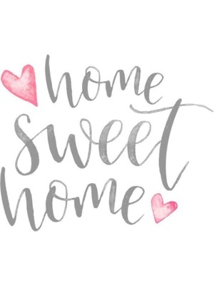 Tosbart Dekoratif White Home Sweet Home Duvar Kanvas Tablo