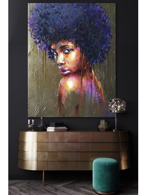 Tosbart Yağlı Boya Görünümlü Brown Kanvas Tablo