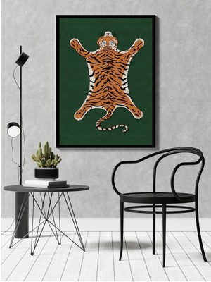 Tosbart Kanvas Tablo 990 Modern Kaplan Yeşil Ve Bordür Detay 148