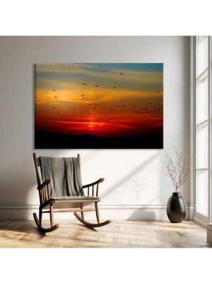 Tosbart Gün Batımı Uçuşu Kanvas Tablo