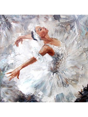 Tosbart Dekoratif Ballerina Oil Painting Duvar Kanvas Tablo