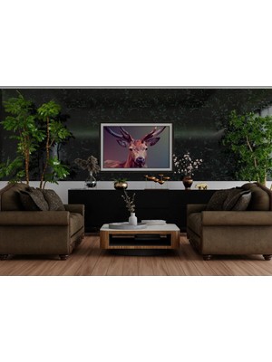 Tosbart Gerçek Geyik Kanvas Tablo