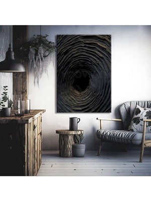 Tosbart Abstract Depth Dekoratif Kanvas Tablo - Voov2493