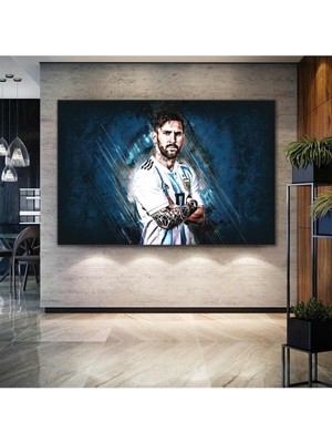 Tosbart Lionel Messi Arjantin Futbol Art Kanvas Tablo