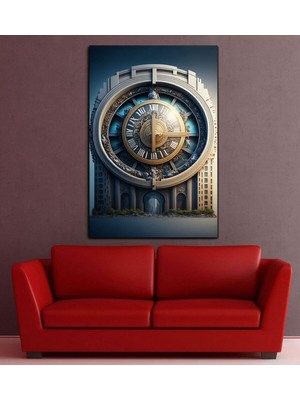 Tosbart Saat Kanvas Tablo