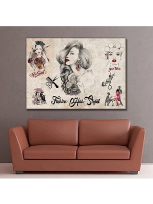 Tosbart Kuaför Saç Tasarım Kanvas Tablo Slm52