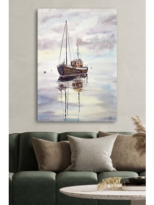 Tosbart Kanvas Tablo Baskılı Modern Dekoratif Yağlıboya Gemi Deniz Ev Ofis Otel Dekor Tablo