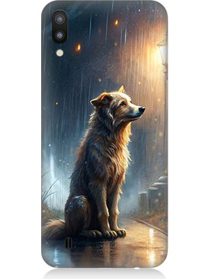 Teknomeg Samsung Galaxy M10 Uyumlu Yağmurlu Sokak  Desenli Silikon Kılıf