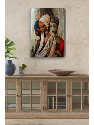 Tosbart Afrikalı Kadınlar Soyutsal Çizim Yağlı Kanvas Tablo