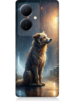 Teknomeg Vivo V29 Lite Uyumlu Yağmurlu Sokak  Desenli Silikon Kılıf