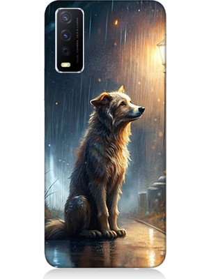 Teknomeg Vivo Y20 Uyumlu Yağmurlu Sokak  Desenli Silikon Kılıf