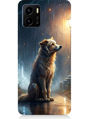 Teknomeg Vivo Y15S Uyumlu Yağmurlu Sokak  Desenli Silikon Kılıf