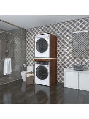 Kenzlife çamaşır-kurutma makinesi dolabı avi senna cvz 187*070*60 çekmeceli banyo