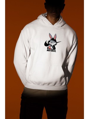 Swozz Bugs Bunny 3 Ip Kalın Kumaş  Oversize Sweatshirt Hoodie