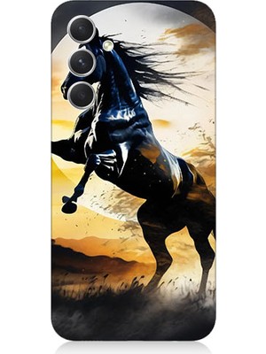 Teknomeg Samsung Galaxy S24 Uyumlu Şaha Kalkmış At  Desenli Silikon Kılıf