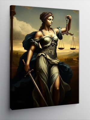Tablomega Kanvas Tablo Adalet Heykeli