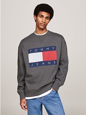 Tommy Hilfiger Tjm Rlx Melange Flag Crew Ext