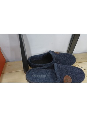 Keçe Özellikli Rahat Çıkarabilir Taban Kışlık Ev Erkek Terliği